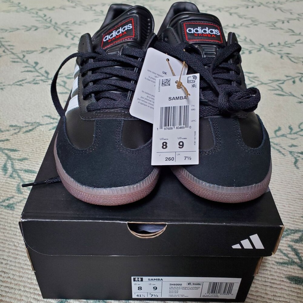 Adidas Sambas Black and White, Men 8 / Women 9, Brand New